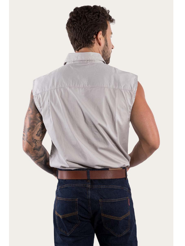Mens sleeveless deals western shirts